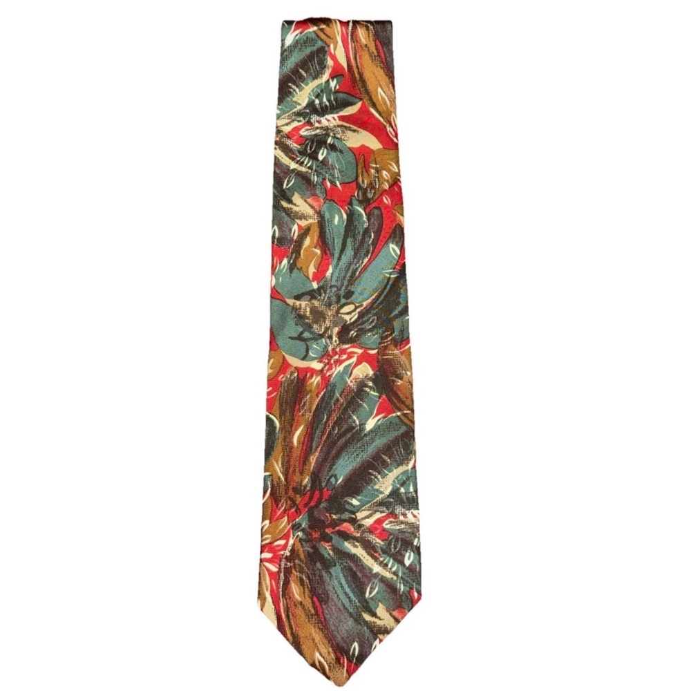 Michael‎ Jacob’s Collection Floral Geometric Silk Tie 57”